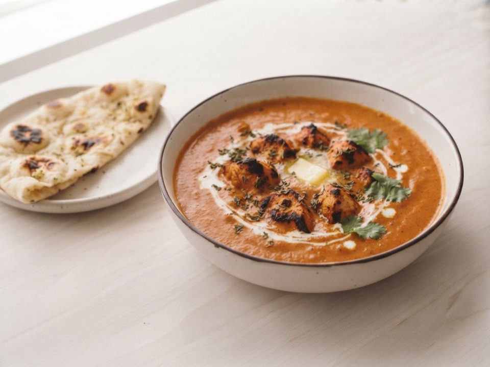 Butter Chicken, angerichtet