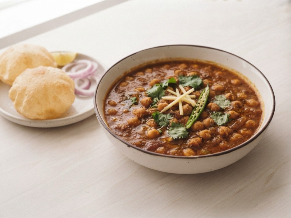 Chana Masala, angerichtet