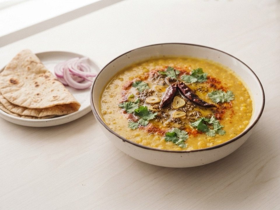 Dal Tadka, angerichtet